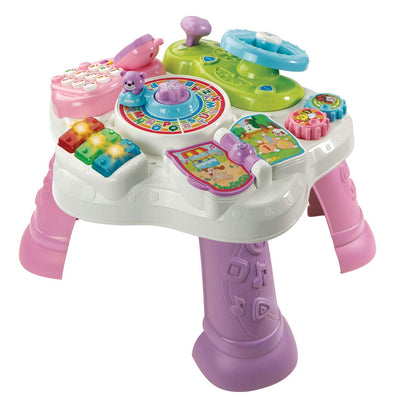Vtech Baby Activity Table pink - Colorful baby play table with 6 play areas and interactive features - Learn colors, numbers, animals, music, and shapes in a playful way - For children aged 12-36 months.