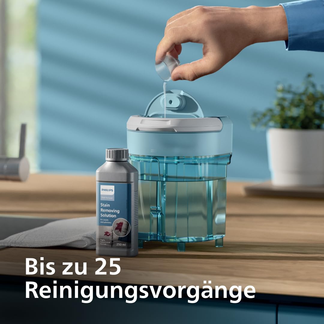 Philips Stain Remover - cleaning agent for carpets and upholstery, safe to use with Philips Stain Removal device, highly concentrated and fast-acting formula (XV1732/01)