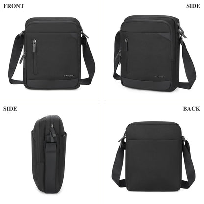 BAIGIO Men's Shoulder Bag for Tablet iPad up to 11 inches, Crossbody Bag for Men for Work Travel Everyday Life, Waterproof.