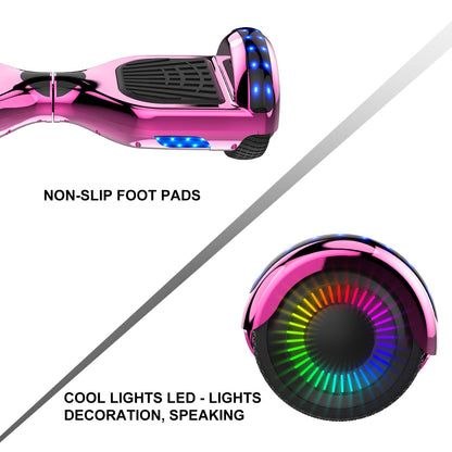 GeekMe Hoverboards, Hoverboards for Kids, Hoverboards with Bluetooth Speaker, Cool LED Lights, Gift for Kids