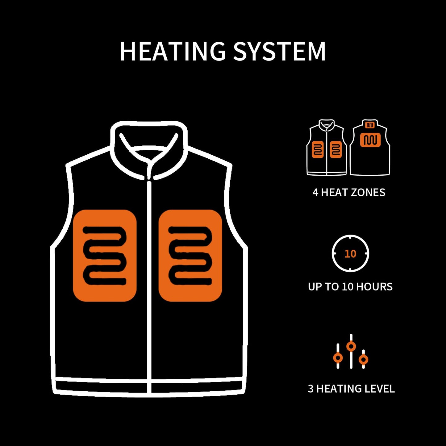 PROSmart Men/Women Heated Vest - Electric Heating Vest Lightweight USB Heated Jacket With 10000mAh Battery for Outdoor Skiing Hunting Motorcycle Camping (XL)