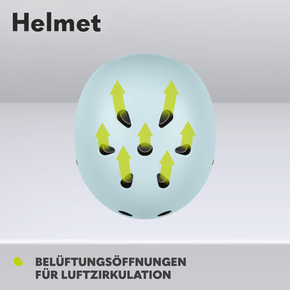 LIONELO Helmet protective helmet for kids, adjustable 50-56 cm, chin guard, Intertek certified helmet for girls and boys, size S
