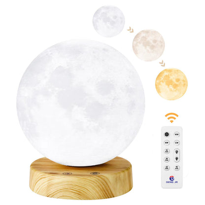 Deng Jr daylight lamp 10000 Lux Moon light therapy lamp, simulation of daylight, UV-free sunlight lamp with remote control, 3 color temperatures, adjustable light intensities, and timer