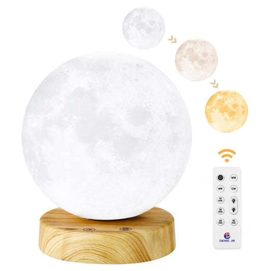 Deng Jr daylight lamp 10000 Lux Moon light therapy lamp, simulation of daylight, UV-free sunlight lamp with remote control, 3 color temperatures, adjustable light intensities, and timer