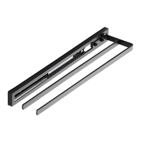 SOTECH towel pull-out Style 2-armed black 415 mm extension length 300 mm towel holder for side mounting on washbasin in bathroom and kitchen.