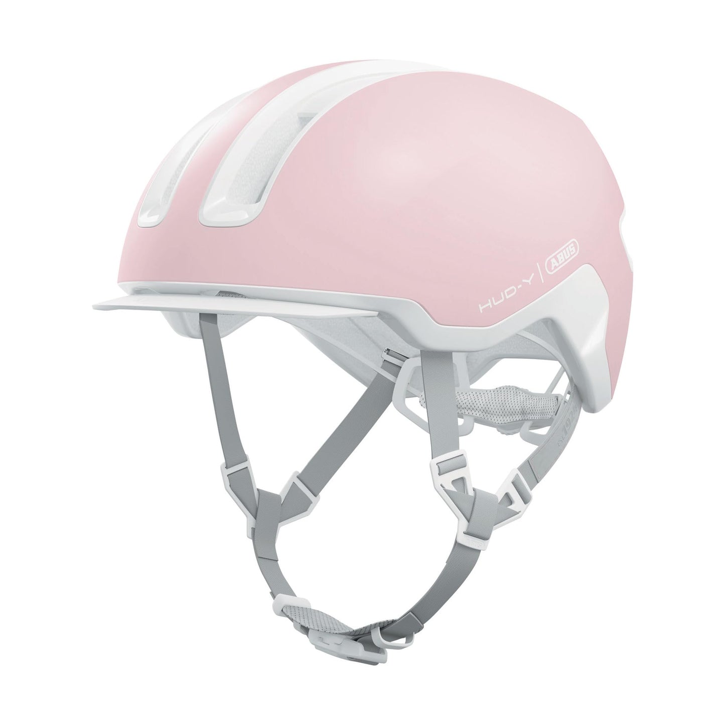 ABUS Urban Helmet HUD-Y - with magnetic, rechargeable LED rear light & magnetic closure - Cool everyday bike helmet - for men and women