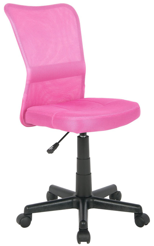 SixBros. Office chair, desk chair, swivel chair for the office or children's room, infinitely height adjustable, fabric desk chair for children, pink, H-298F/1412