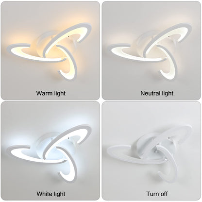 Comely LED ceiling light, 30W dimmable LED ceiling lamp with remote control, white modern LED ceiling light for kitchen, bedroom, living room, balcony, hallway, 3000K-6500K.