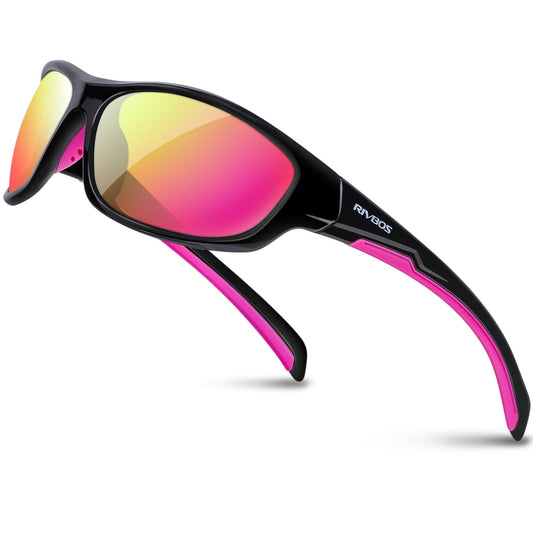 RIVBOS sunglasses cycling glasses sports goggles for men and women Polarized TR90 Super Light Unbreakable Frame UV400 hiking running golfing and fishing RB831 (RB832)