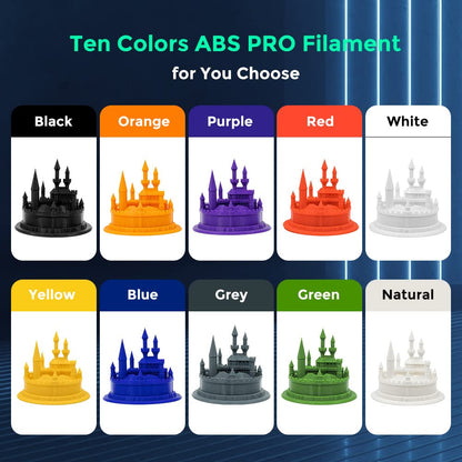 FLASHFORGE ABS PRO 3D Printer Filament, Durable and Heat-resistant Filaments, 1kg spool (2.2lbs), Dimensional Accuracy +/- 0.02mm, Strong and Long-lasting ABS Consumables (Orange)