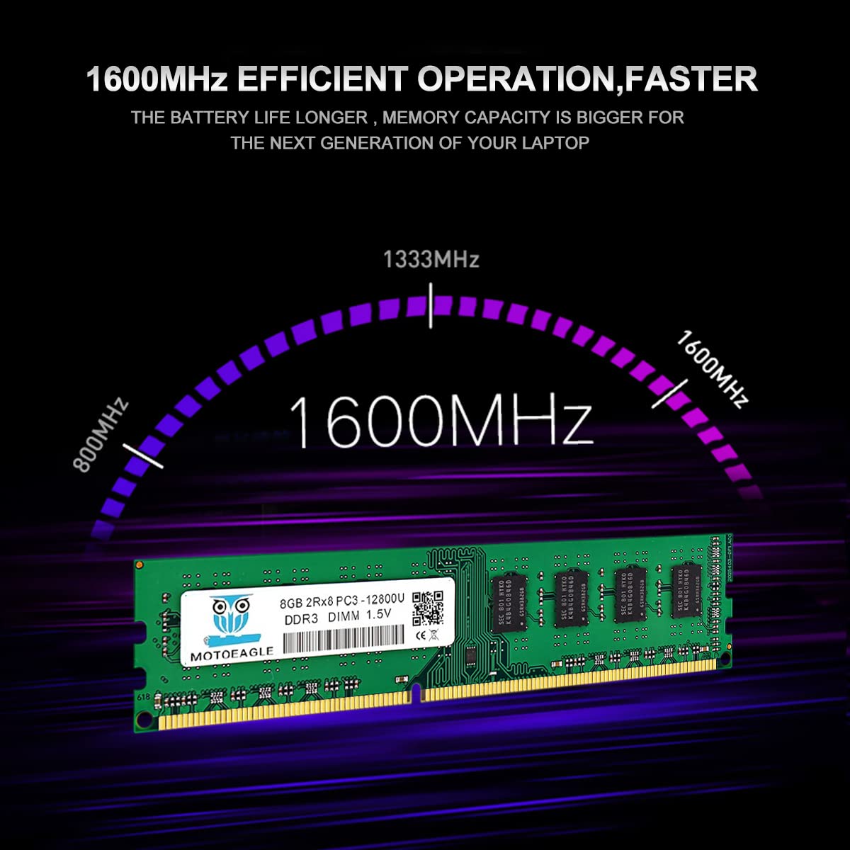 16GB DDR3 RAM (2X8GB) PC3-12800U DDR3-1600 UDIMM 2Rx8 DIMM DDR3 8GB 1600MHz SDRAM 240-Pin 1.5V CL11 Non-ECC Desktop PC Memory Kit
