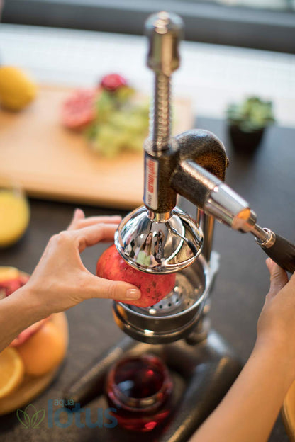 Aqua Lotus citrus juicer, hand press, manual fruit press, juice press for oranges, lemons, pomegranates, black...