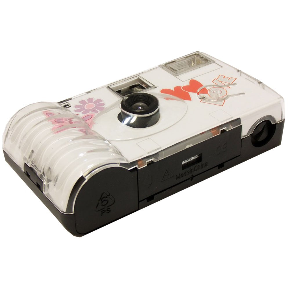 5 x 1A PHOTO PORST Wedding Camera with butterfly/Disposable camera/Party camera (27 photos each, with flash, 5-pack)