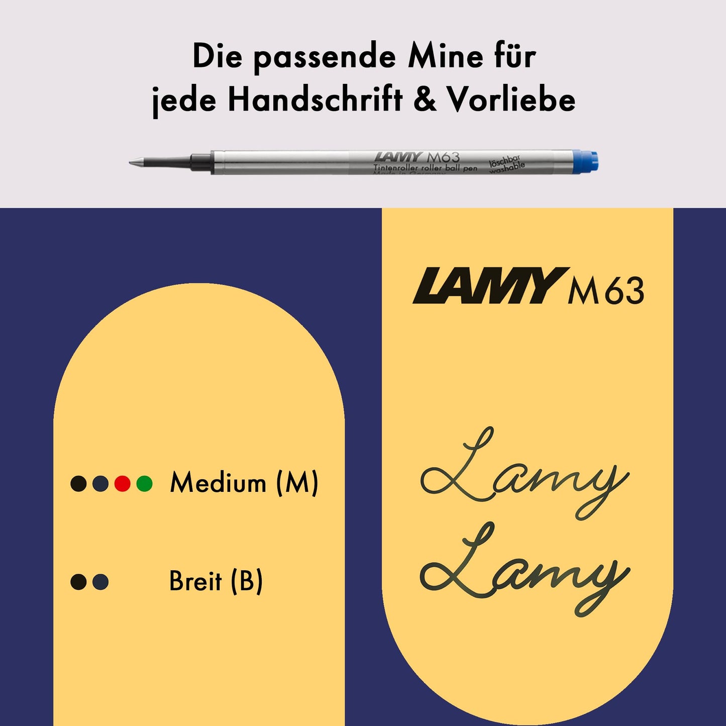 Lamy AL-star lilac Rollerball - light pen with transparent, ergonomic grip & medium nib - aluminum body - includes medium rollerball refill M 63 in black.