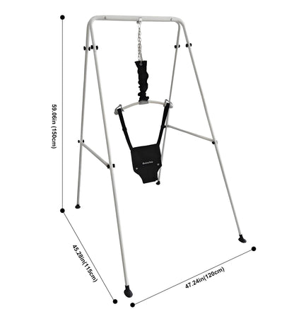 Baby door jumper and baby bouncer with stand for active babies who love to bounce and have fun. For infants 6-24 months old.