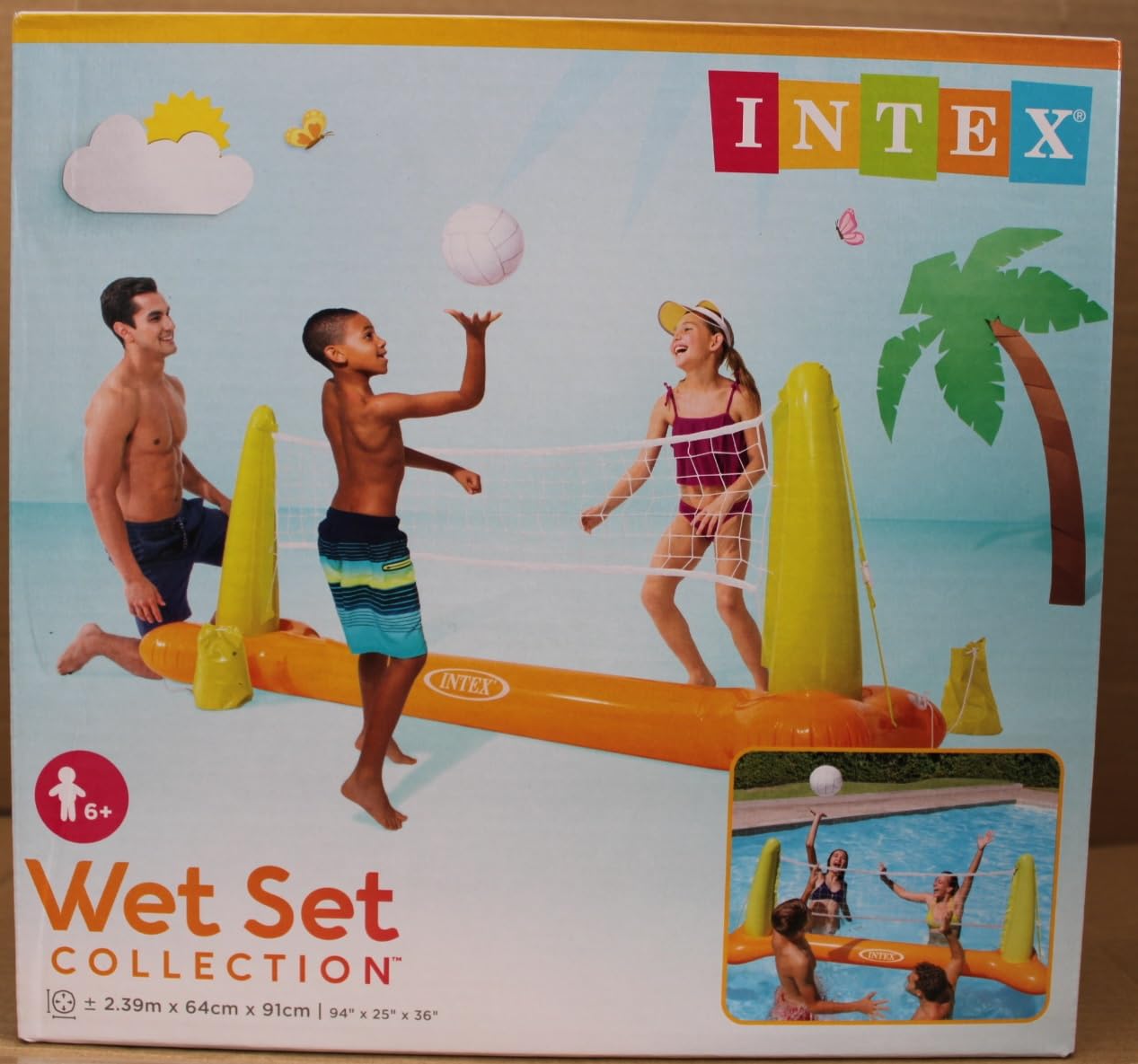 Intex Water Play Floating Hoops, Multicolor, 67 x 55 cm (Floating Hoops - Game + Pool Volleyball Game!)