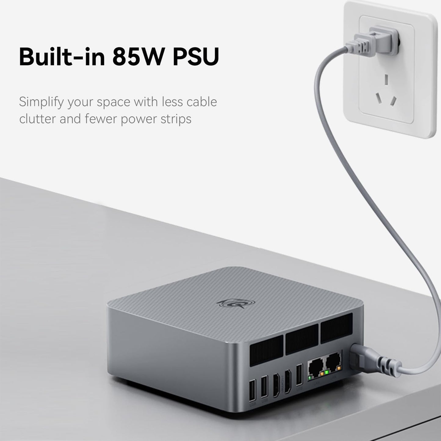 Beelink EQR6 Mini PC, AMD Ryzen 5 6600U (6C/12T up to 4.5Ghz), 32GB LPDDR5 RAM 500GB PCIe4.0 SSD Mini Computer, WiFi6, BT5.2, Dual HDMI, Dual 1000M LAN, USB3, Type-C