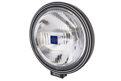 HELLA Rallye 3000 Round Auxiliary Lights 12V - 24V Halogen 24W with ECE approval, with cap. High beam headlights for trucks, SUVs, pickups, off-road 4x4 vehicles - 1F8 006 800-051.