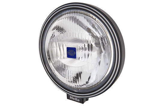 HELLA Rallye 3000 Round Auxiliary Lights 12V - 24V Halogen 24W with ECE approval, with cap. High beam headlights for trucks, SUVs, pickups, off-road 4x4 vehicles - 1F8 006 800-051.