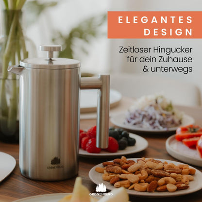 Groenenberg French Press I High-quality French Press with thermal function I Coffee maker available in different sizes 300ml to 1 liter