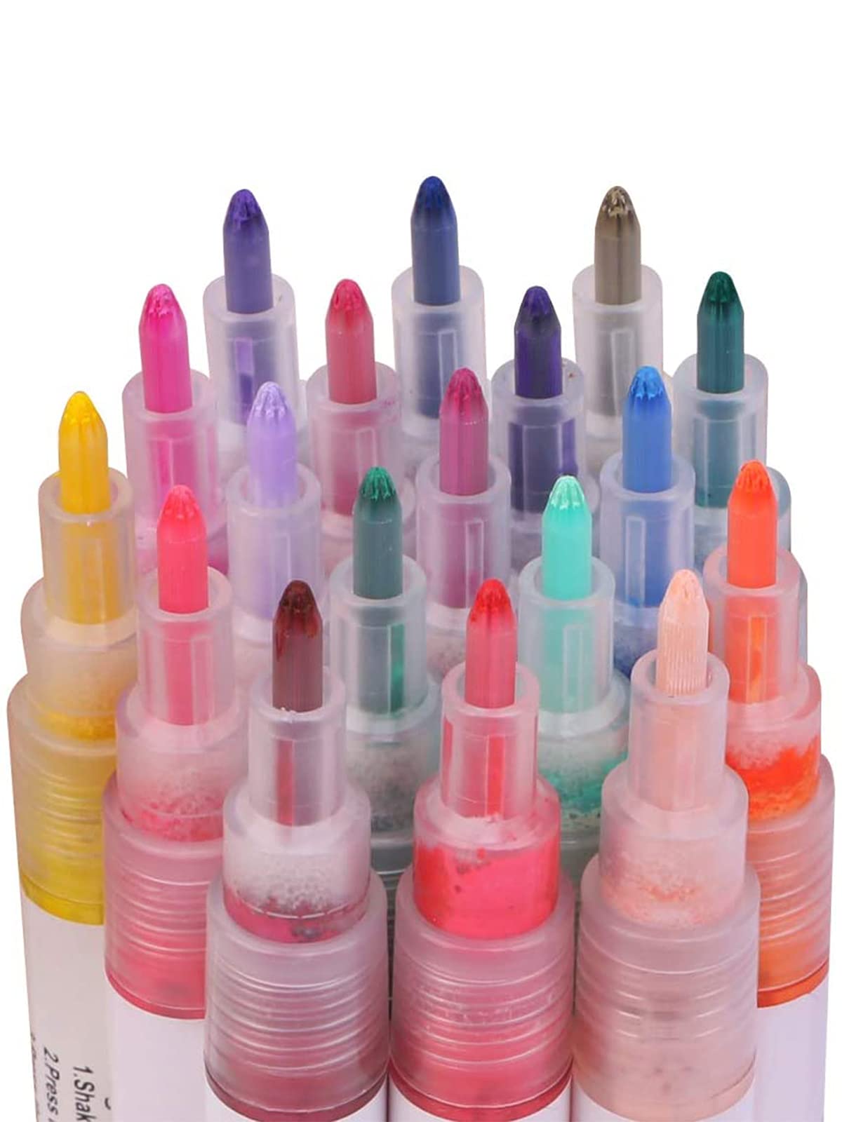 Beager Acrylic Paint Pens for Stones Waterproof, 0.7mm Permanent Marker Pens Enamel Pen Acrylic Paint Pens for Wood Canvas Ceramic Metal Paper Glass Plastic Leather Photo Albums 30Pcs