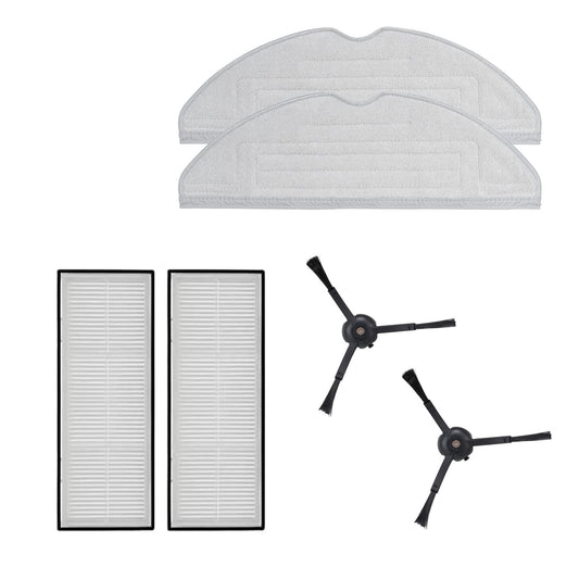 Roborock original accessory set with mopping cloths, HEPA filter, and black side brush for S7/S7 Max Ultra/S7 Maxv Ultra/S7 Pro Ultra/S8/S8+/S8 Pro Ultra robot vacuum.