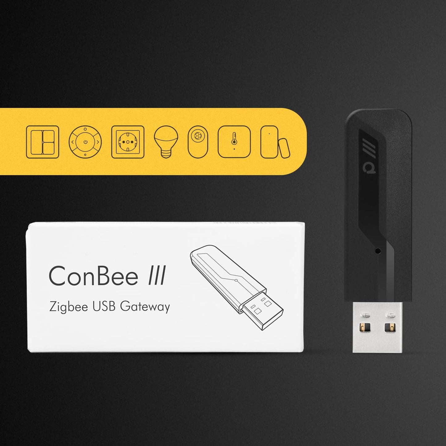 Phoscon ConBee III - The universal Zigbee USB gateway for Home Assistant, ioBroker, Zigbee2MQTT