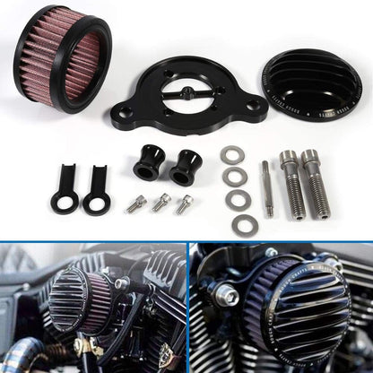 Air filter intake system kit for XL883 2004-2015 (Black) Replacement accessory.