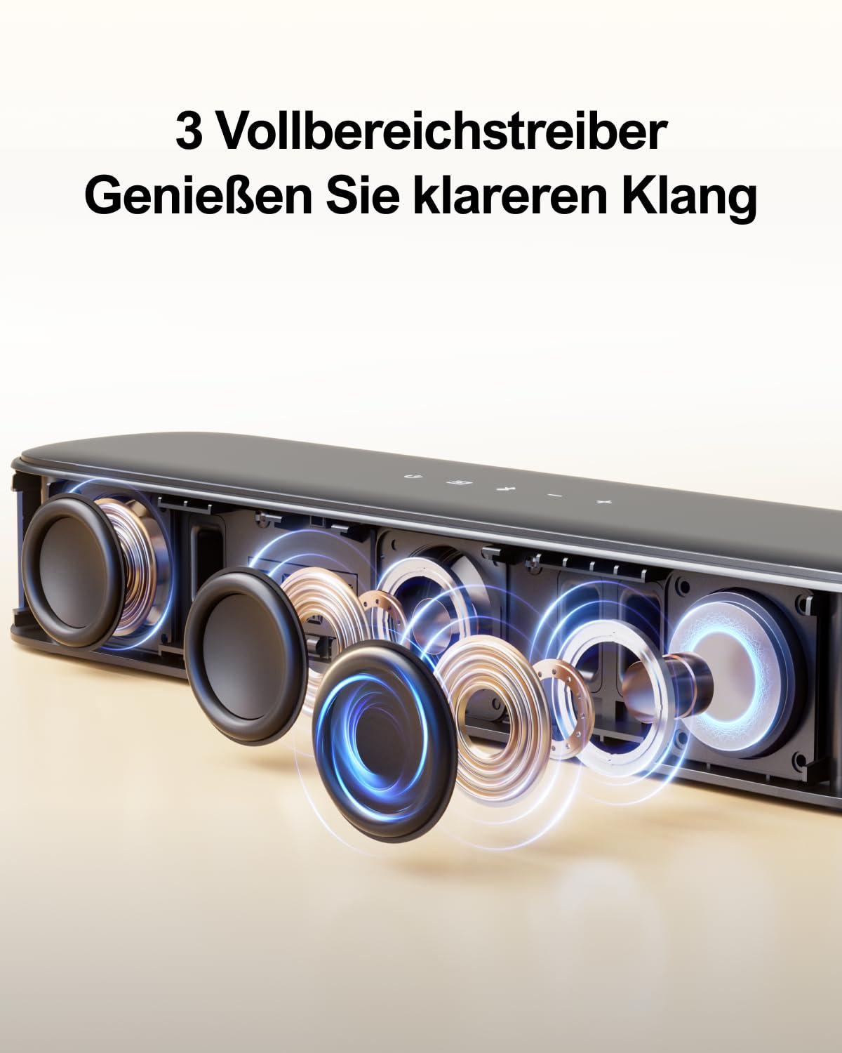 ULTIMEA 5.1 Surround Sound System, soundbar for TV devices with app control, soundbar with subwoofer, 2 surround speakers, home theater sound system with adjustable bass, Bluetooth 5.3, Aura A30