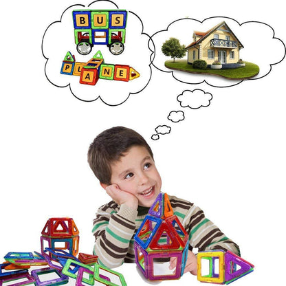 CONdis Magnetic Building Blocks 95 Pieces, Magnet Game STEM Magnetic Blocks, Creative Educational Toy for Montessori Toy Preschool Learning for Boys and Girls from 3 years old