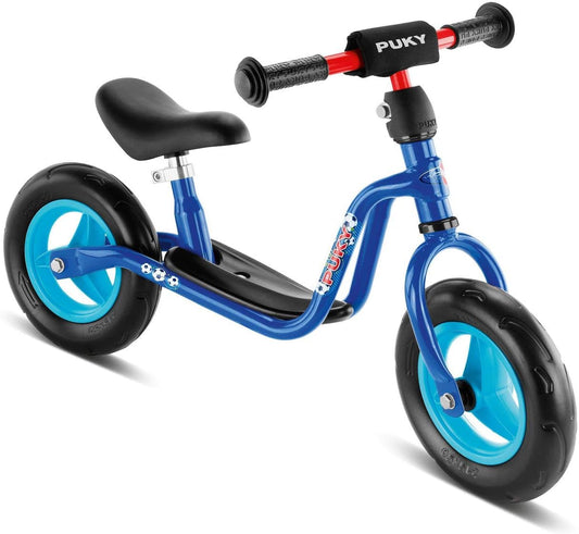 PUKY LR M | Safe, stylish balance bike | Adjustable handlebar & saddle | With footboard | For kids aged 2+ | Includes handlebar pad | Blue/soccer