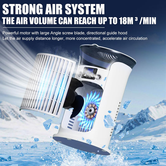 Mobile air conditioner, mini air cooler, small air conditioner, portable air conditioner, no exhaust hose air conditioner, quiet portable air conditioner (green)