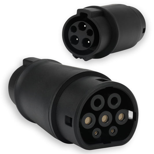 Opaltool EV Charging Cable Car Charger Adapter Type 1 to Type 2, 32A SAE J1772 to IEC 62196 (Mennekes) Car Charger Converter Electric Vehicle Charging Adapter