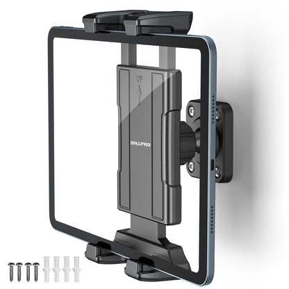 OHLPRO Tablet Wall Mount with 360° Rotation, Universal iPad Wall Mount with Expandable Clip, Tablet Holder for (4.7-13'') iPad Pro, Mini, Air, iPhone, Kindle, Galaxy Tab, Kitchen, Bathroom