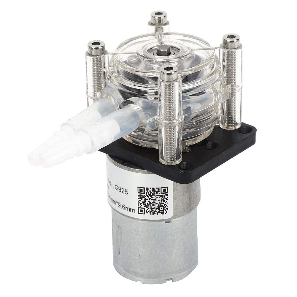 Fafeicy G928 24V Peristaltic Pump with card slot design, 500 ml/min high flow peristaltic pump. High-quality dosing pump for aquarium laboratory, 304 stainless steel screw, and ball bearing (24V)
