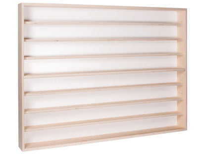 Alsino Display Case Train Display Shelf V-43a - 8 levels, with grooved tracks for trains - 100 x 75.5 x 8.5 & 4 acrylic glass panels
