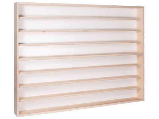 Alsino Display Case Train Display Shelf V-43a - 8 levels, with grooved tracks for trains - 100 x 75.5 x 8.5 & 4 acrylic glass panels