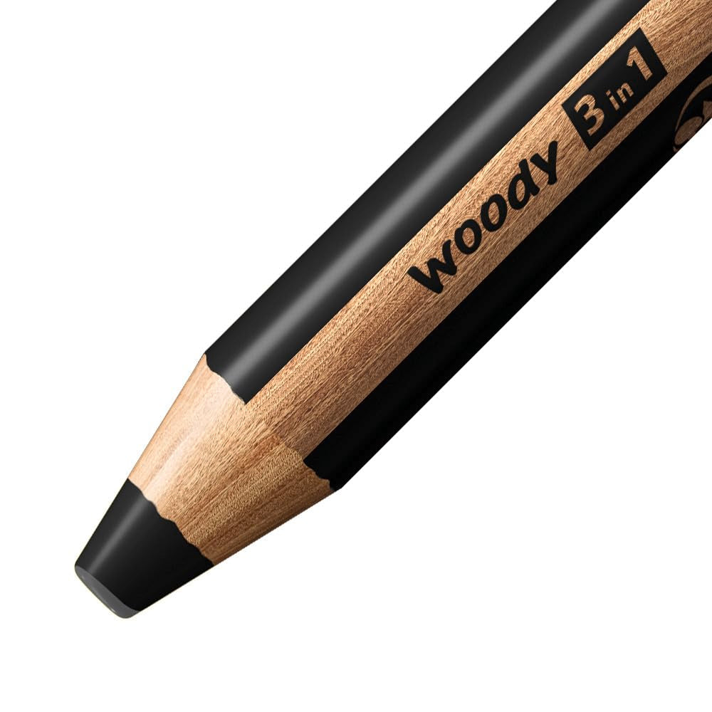 STABILO - colored pencil, watercolor & wax crayon - woody 3 in 1-76er box with 4 sharpeners - with 24 different colors.