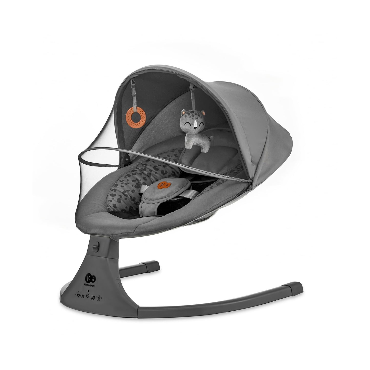 Children's LUMI 2 Baby Bouncer, Electric Baby Swing, From Birth to 9 Months, Adjustable Height, 5 Swing Modes, 12 Melodies, Toy Arch, Dark Grey