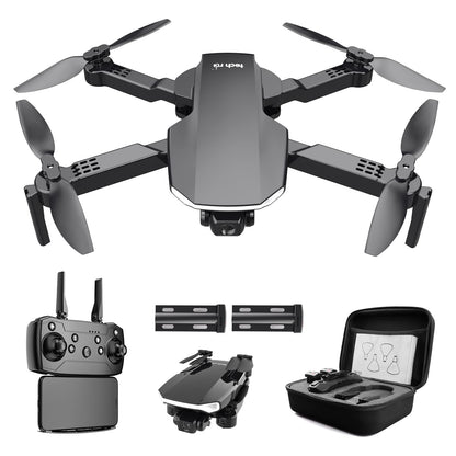 Tech RC drone with 1080P HD camera and carrying bag for adults. Outdoor RC quadcopter, foldable drone with remote control, 2 batteries for 26 min. flight time. WiFi photo live video transmission for beginners.