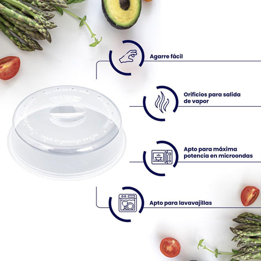 2 pieces microwave covers 24 cm and 27 cm for heating food - high-quality microwave covers - microwave splatter guards (2 pieces)