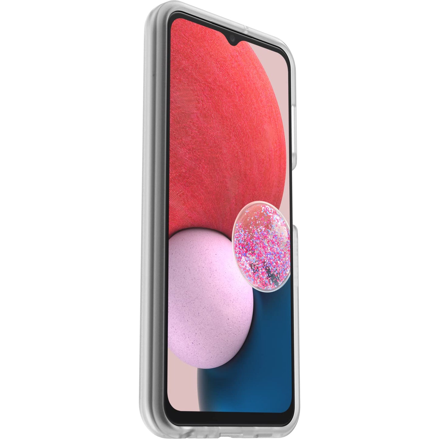 OtterBox case for Samsung Galaxy A13 Prefix Series - transparent, ultra-thin, pocket-friendly, raised edges protect camera and screen, compatible with wireless charging.