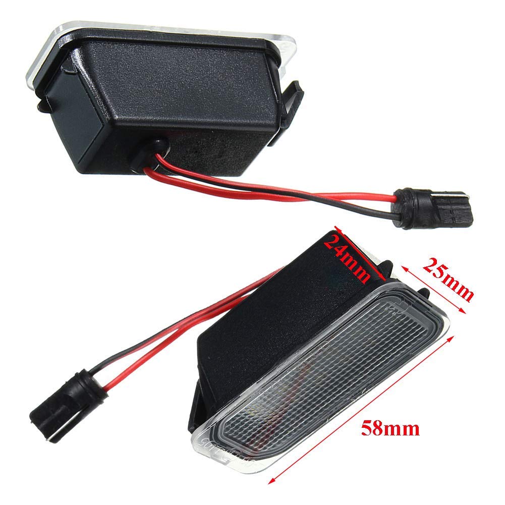 2 pieces of LED license plate lights, replacement for Ford Fiesta, Focus, S-MAX, C-MAX, Mondeo, Kuga, Galaxy, Jaguar XJ