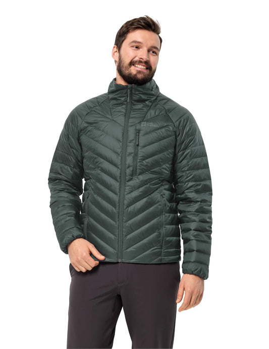 Jack Wolfskin Men's PASSAMANI DOWN JKT M Down Jacket, Black Olive, L