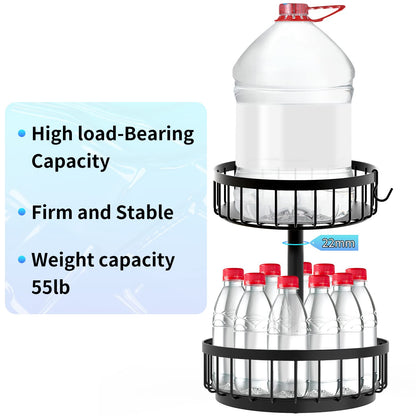 AIRUJIA 360° Rotating Spice Rack Organizer, Metal Sturdy Spice Holder Lazy Susan, Multifunctional Turntable for Kitchen Table Countertop, Cosmetics