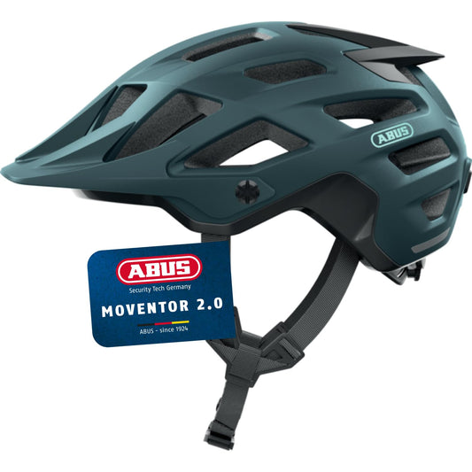 ABUS MTB helmet Moventor 2.0 - comfortable mountain bike helmet - All-Mountain helmet - for women and men - blue matte, M