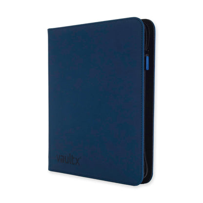 Vault X 12 XL Pocket Trading Card Binder with Zipper, 624 Cards, Premium Exo-Tec Album Material, 26 Side-Loading Pages, Collectible Folder for Trading Card Games, Sports Cards, TCG (Blue)