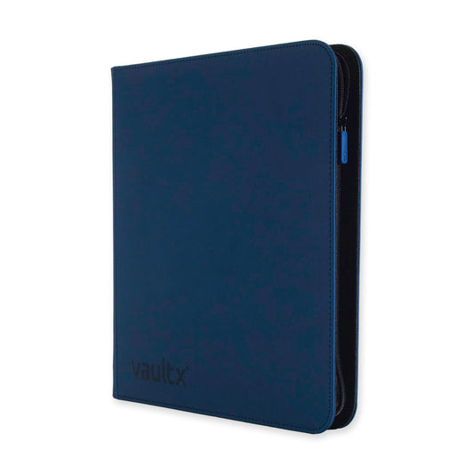 Vault X 12 XL Pocket Trading Card Binder with Zipper, 624 Cards, Premium Exo-Tec Album Material, 26 Side-Loading Pages, Collectible Folder for Trading Card Games, Sports Cards, TCG (Blue)
