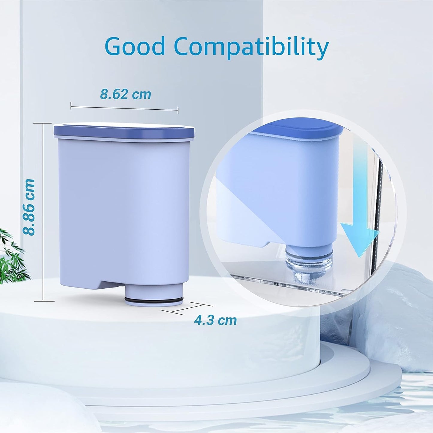 AQUA CREST Replacement Water Filter for Philips® AquaClean® CA6903/10 CA6903/22 CA6903, Filter Cartridge for Saeco® and Philips® Coffee Machines, TÜV SÜD Certified, Reduce PFAS, PFOA/PFOS (10)