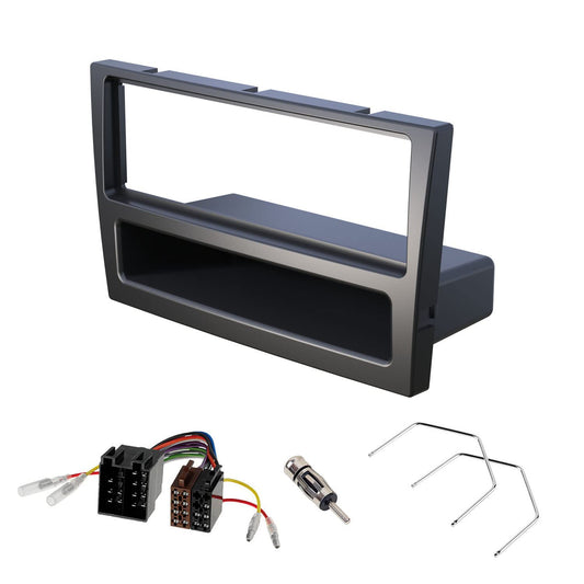 Audioproject A189 - Opel car radio installation kit - for Corsa C Combo Omega B Astra G Vectra C Meriva A Agila Tigra Signum - radio adapter ISO removal tools black